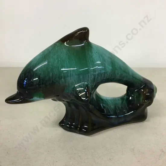 Blue Mountain Pottery Dolphin Figurine L17cm, H12cm.